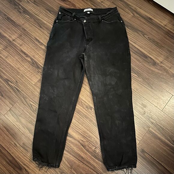 Abercrombie & fitch the dad high rise 32/14r black - Picture 1 of 8